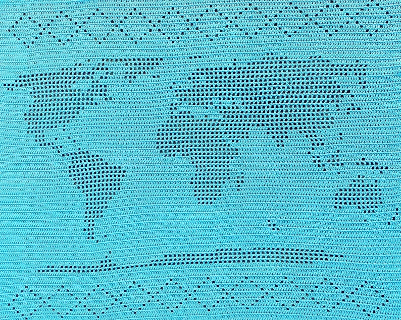 Crochet Afghan Pattern World Map image 2
