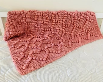 Crochet Blanket Pattern Evermore Bobble Hearts