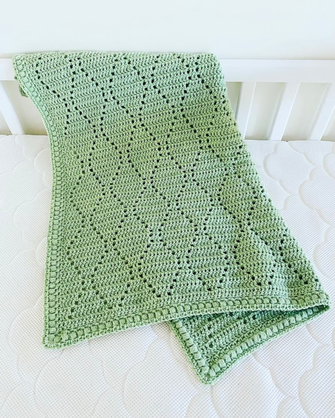 Crochet Blanket Pattern Rippling Diamonds Etsy