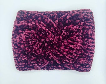 Knit Twist Velvet Earwarmer for Child to Adult