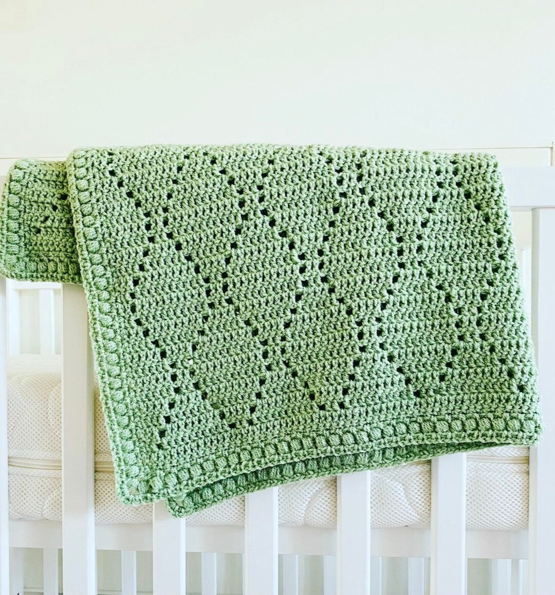 Crochet Blanket Pattern Rippling Diamonds Etsy