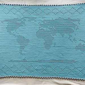 Crochet Afghan Pattern World Map image 6