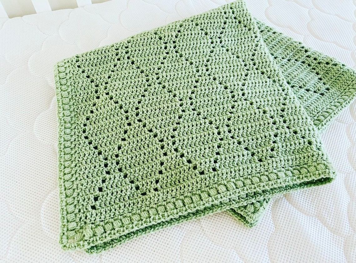 Crochet Blanket Pattern Rippling Diamonds Etsy