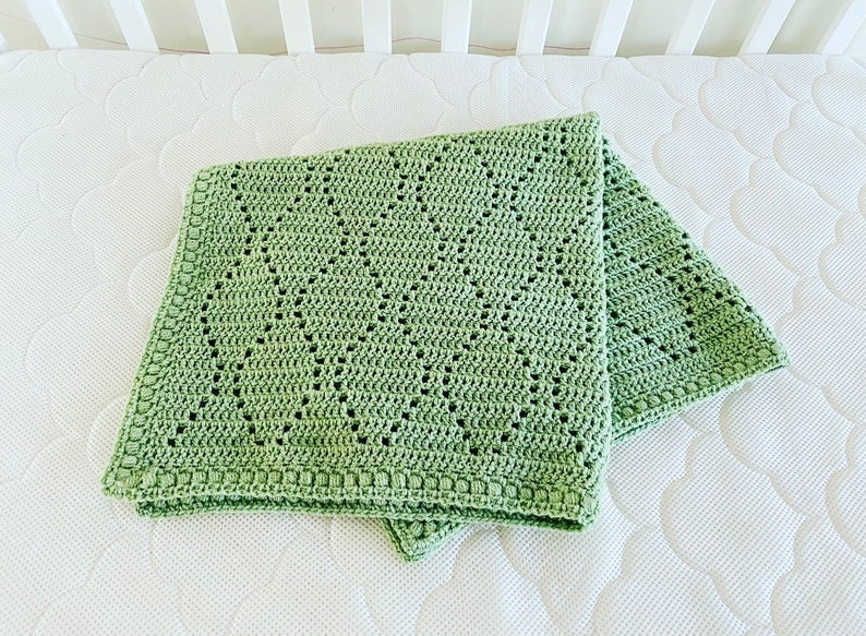 Crochet Blanket Pattern Rippling Diamonds Etsy