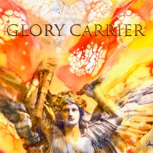 GET FREE SHIPPING Glory Carrier Fire Angel 28x44&quot;  Colorful Printed Silk Art Worship Flag Worship Prayer Banner Flexible Rod