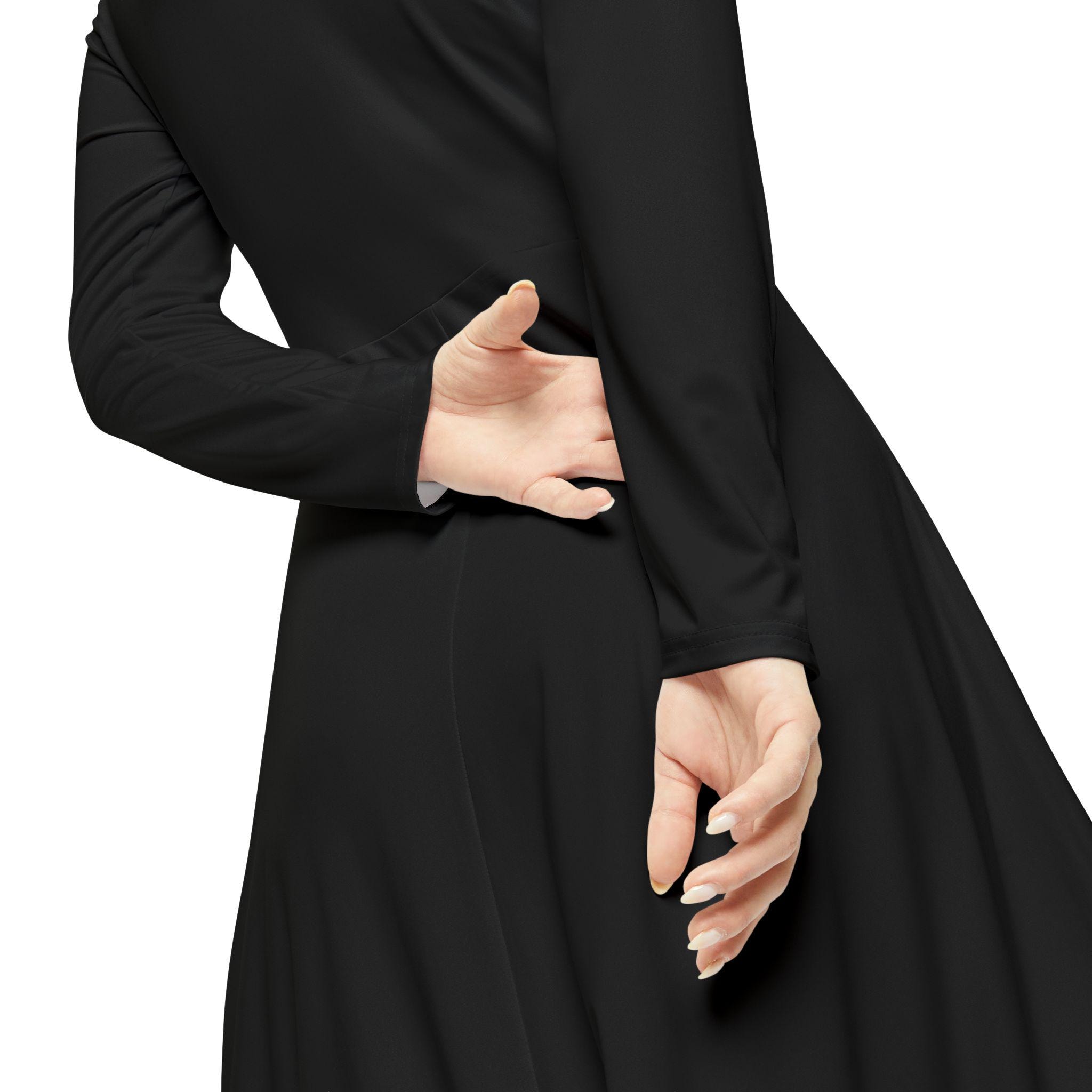 Black Dance Praise Worship Dress, Women's Long Sleeve Dress, Church Dance, Dance  Worship - Etsy