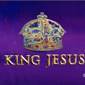 GET FREE USA Shipping Purple Gold King Jesus Crown 36x50&quot; Colorful Handprinted Silk Art Worship Flag Worship Prayer Banner Flexible Rod