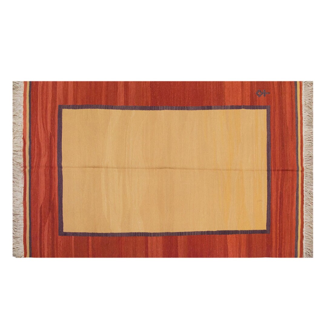 Kilim Rugs Border Handwoven Turkish Kilim, Wool Flatweave Kilim, 5 X 6.9 Ft Kilim ...