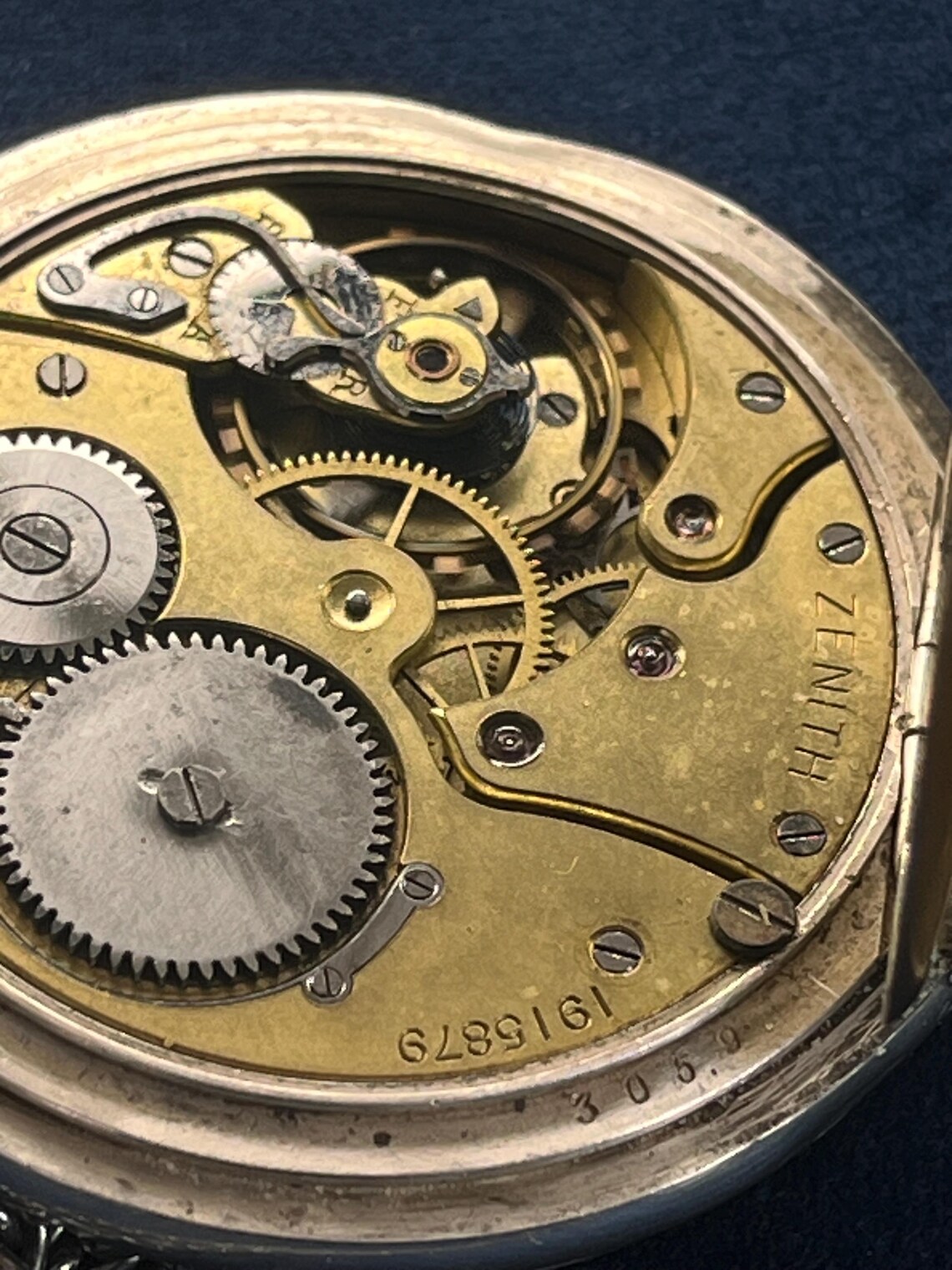 Rare Antique Zenith Pocket Watch – Swiss Mechanical Timepiece With Chain, photo 4 of 5