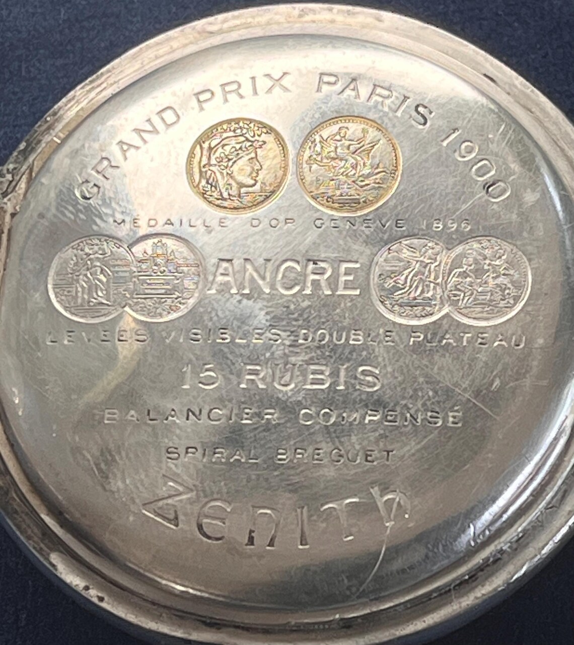 Rare Antique Zenith Pocket Watch – Swiss Mechanical Timepiece With Chain, photo 2 of 5
