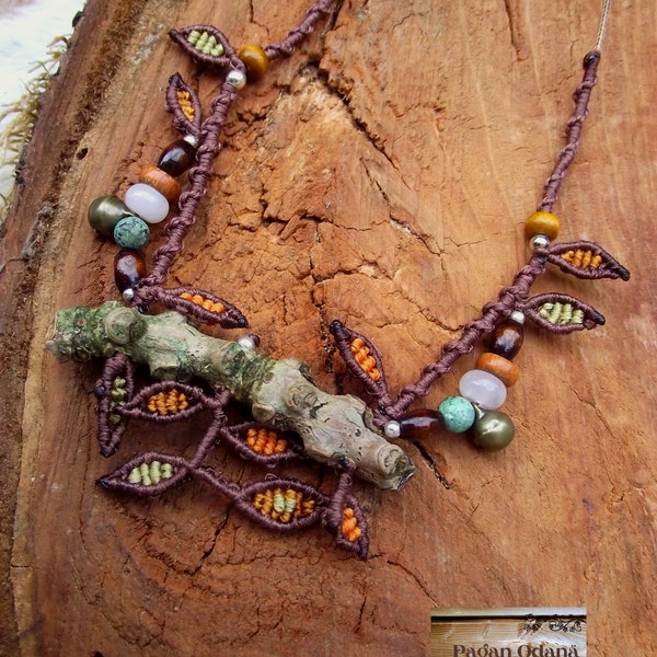 Collier frêne dryade - magie des bois - bijoux naturels - magie du chêne - collection Dryade - druide, fée de la forêt, elfe des bois, lutin, fée