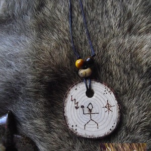 Norse God Thor amulet- norse, pagan, lapland,viking, god, runes, witch, witchcraft, shaman