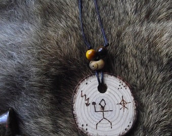 Norse God Thor amulet- norse, pagan, lapland,viking, god, runes, witch, witchcraft, shaman