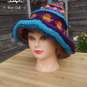Pattern of the Colorful witch hat for modern witches pattern  -  Witch&#39;s Hat - Crochet pattern
