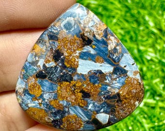 Natural Pietersite Cabochon, Polished Heart Shape Gemstone (26X26X5 Mm, 23 CT)