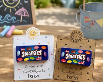 Colorful Holiday Greetings Printable PDF | DIY | Holiday Kick-off | Printable & Craftable Template | Holiday Greetings with Mini Smarties | Gift Idea