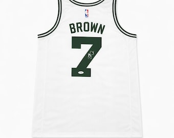 Camiseta blanca firmada Jaylen Brown #7 NBA JSA COA