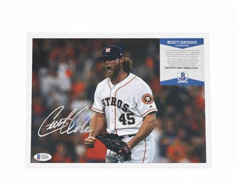 Gerrit Cole autografiado Houston Astros 8x10 Foto Beckett COA