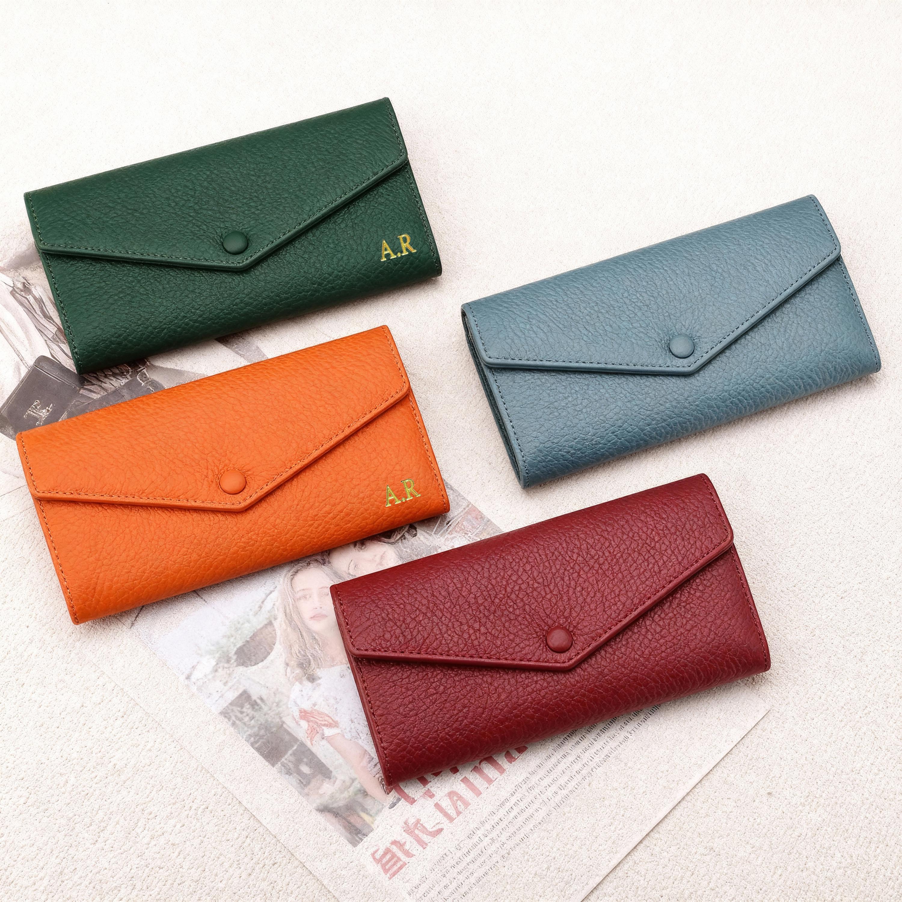 KTUEOV Portafoglio Donna, Medio Portamonete Cerniera in Pelle con Blocco RFID 8 Slot per Carte Scomparto per Monete e Cordino Staccabile Portafogli Donna Classico