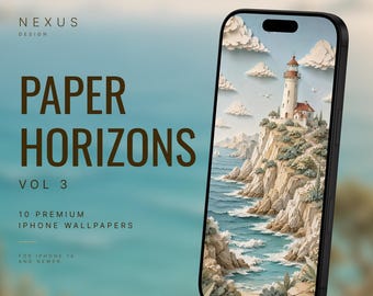 Paper Horizons Vol. 3 Küstenlandschaft iPhone-Hintergrundbilder (Digitaler Download)