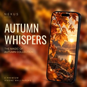 Höstviskningar iPhone-bakgrunder | Höstlöv Naturdesign (10 JPEG-paket)