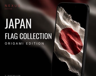 iPhone-Hintergrundbilder mit japanischer Flagge | Origami-, Washi- und Kintsugi-Designs (3er-Pack)