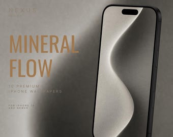 Mineral-Wallpaper-Bundle | 10 warme, beigefarbene, skulpturale Handy-Hintergründe, Sofort-Download