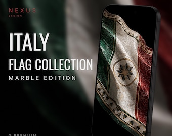 Italienische Flagge – Marmor-Edition-Hintergrundbilder | Carrara, Mosaik, Renaissance (3 JPEG-Dateien)