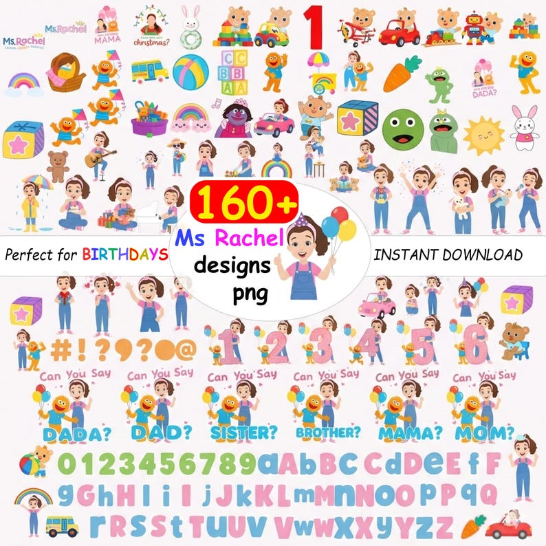 160+ Ms Rachel Png Clipart Bundle, Miss Rachel Cliparts for Crafts ...