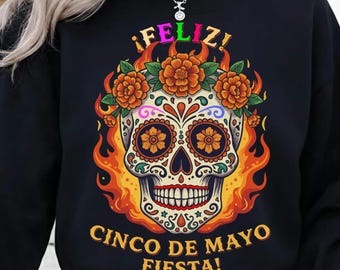 Cinco De Mayo Clipart Shirt Sublimation and Dtf Design, Digital Download PNG Instant DIGITAL ONLY, Tshirt png Design, Mexican Skull Png