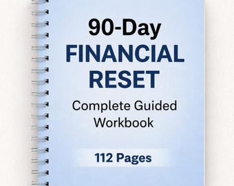 90-Day Financial Reset Workbook | Money Management Planner | Printable Budget System | Guided Finance Workbook PDF