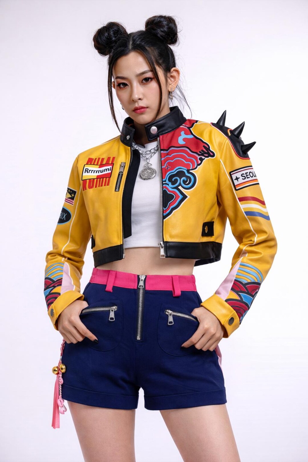 Handmade Rumi Leather Jacket | K-pop Demon Hunters Cosplay Jacket - Etsy