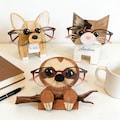 Personalized Wooden Animal Glasses Holder, Engraved Desk Decor, Mother’s Day Gift