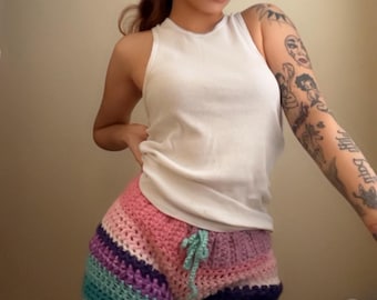 Junk yarn crochet shorts