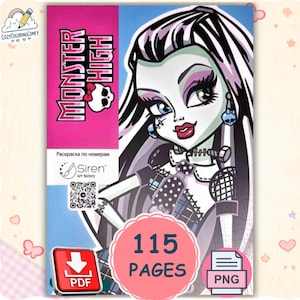 Monster High Mysterie Kleurboek, 115 pagina's (PDF PNG)
