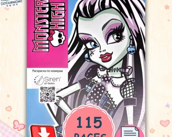 Mystery Coloring By Number  Monster High, Mystery Coloring Book, Color By Number, Vol Ruso, Best Quality
