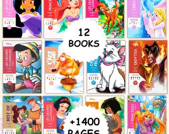 Mystery Coloring By Number Bundle, 12 Books PDF, Coloring By Numbers, Coloring Pages, Digital Dowloand for Adults and Kids, Mystery
