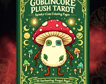 Tarot Coloring Book Spooky Cuteness  Goblincore Plush PDF Gothic Plush Tarot Coloring Book  Spooky Cute Cryptids Teddy Bears Adult Coloring