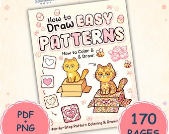 How to Draw Easy Patterns Workbook – Step-by-Step Doodle Guide (PDF PNG Download)