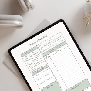 Ramadan Tagesplaner 2026 | Druckbare PDF | Salah & Quran-Tracker | Islamischen Fokus Seite | A4 Digitaler Download | GoodNotes Bild 4