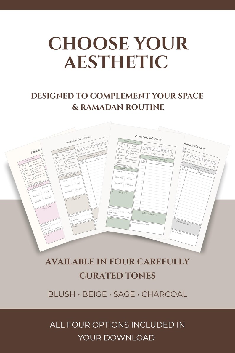 Ramadan Tagesplaner 2026 | Druckbare PDF | Salah & Quran-Tracker | Islamischen Fokus Seite | A4 Digitaler Download | GoodNotes Bild 6