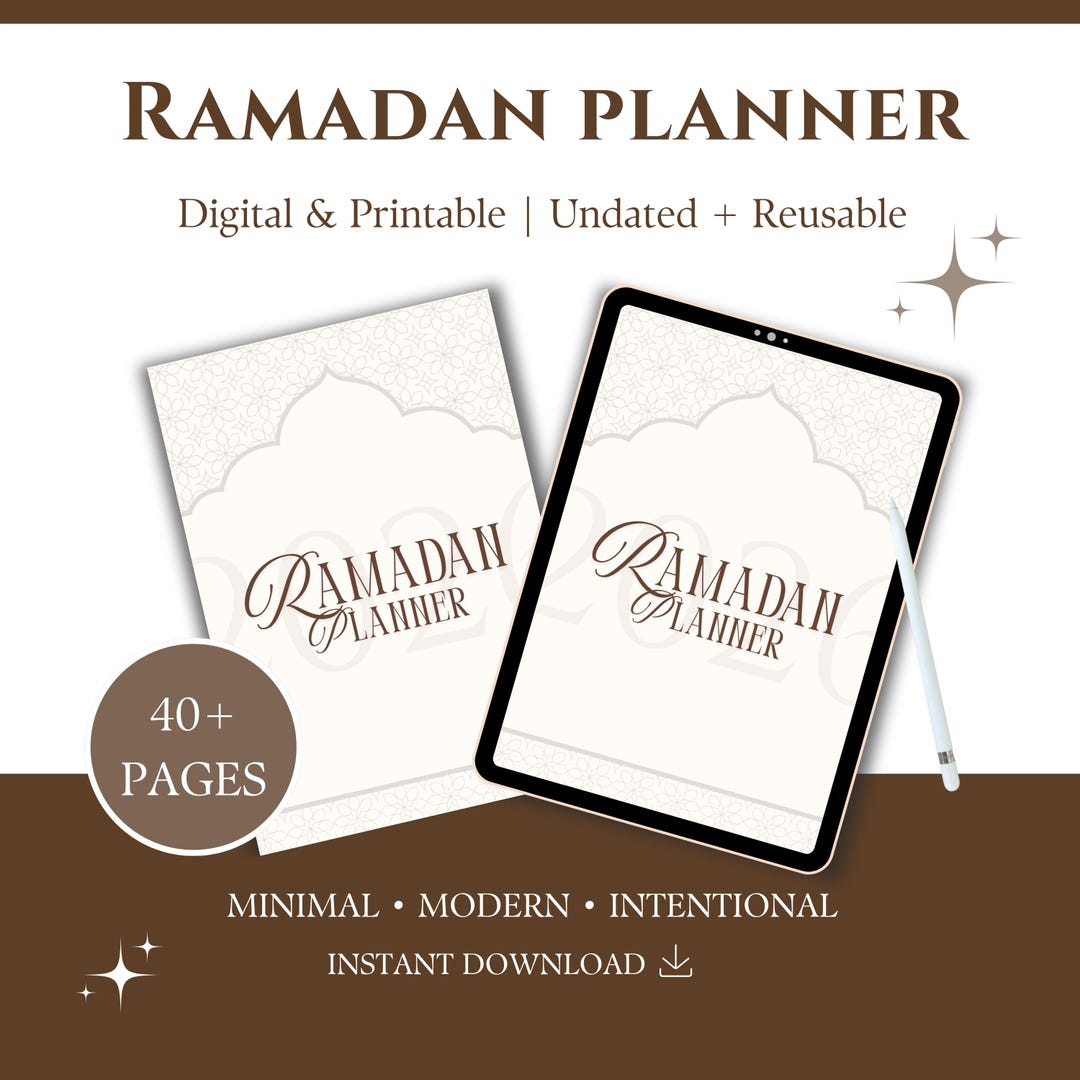 Ramadan Planner 2026 | Printable PDF | Islamic Digital Planner | Quran ...