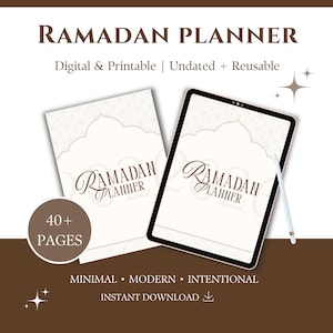 Ramadan-Planer 2026 | Druckbare PDF | Islamischer Digitaler Planer | Koran & Ibadah Tracker | Undatierte GoodNotes A4