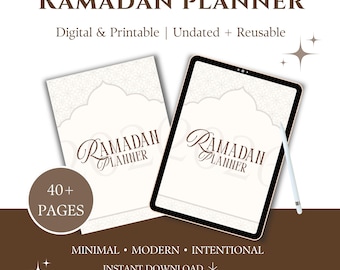 Ramadan Planner 2026 | Printable PDF | Islamic Digital Planner | Quran & Ibadah Tracker | Undated GoodNotes A4