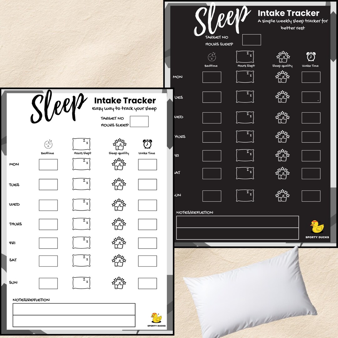 Sleep Tracker Printable | Weekly Sleep Log | Wellness & Rest Planner ...