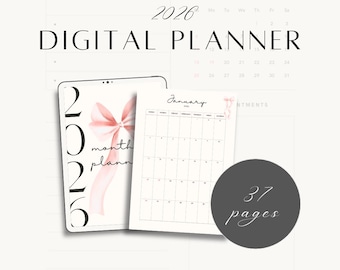2026 Digital Planner | Productivity, Goal-Setting & Organization | Printable PDF