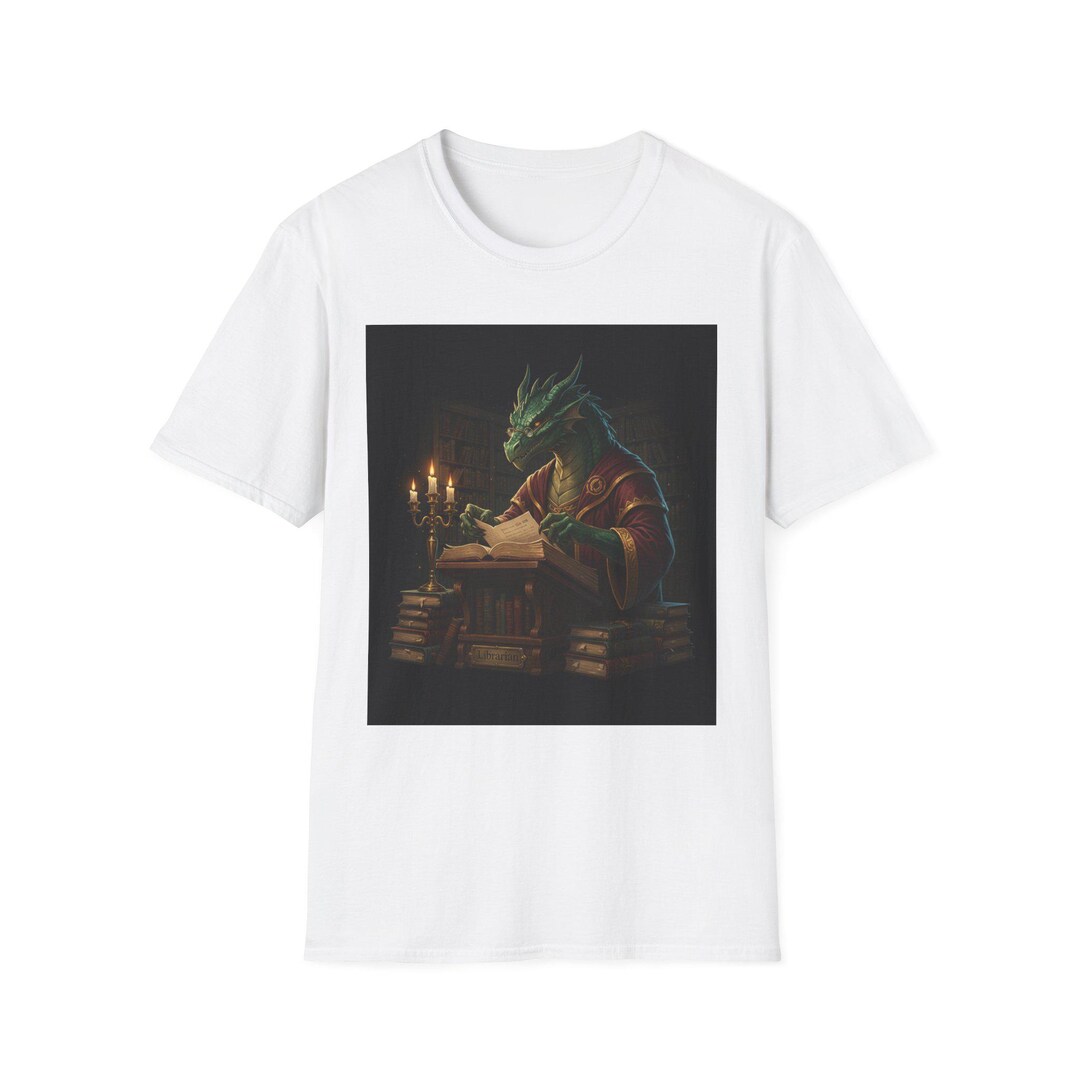 Bearded Ranger With Books T-shirt | Fantasy Librarian Illustration - Etsy