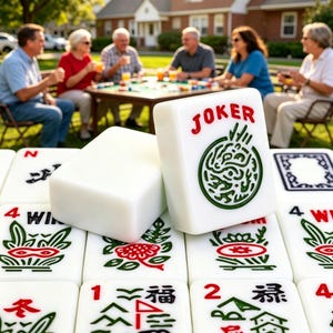 Mahjong Studios – Amerikanskt Mahjong-plattset (166 plattor), Mah Jong bild 1