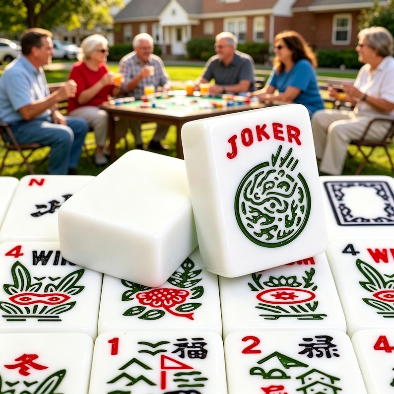 Mahjong Studios – Amerikanskt Mahjong-plattset (166 plattor), Mah Jong bild 1