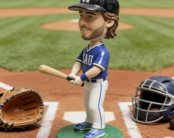 Coppia di statuette bobblehead personalizzate da baseball, statuetta personalizzata con pugno di saluto, statua sportiva in argilla polimerica
